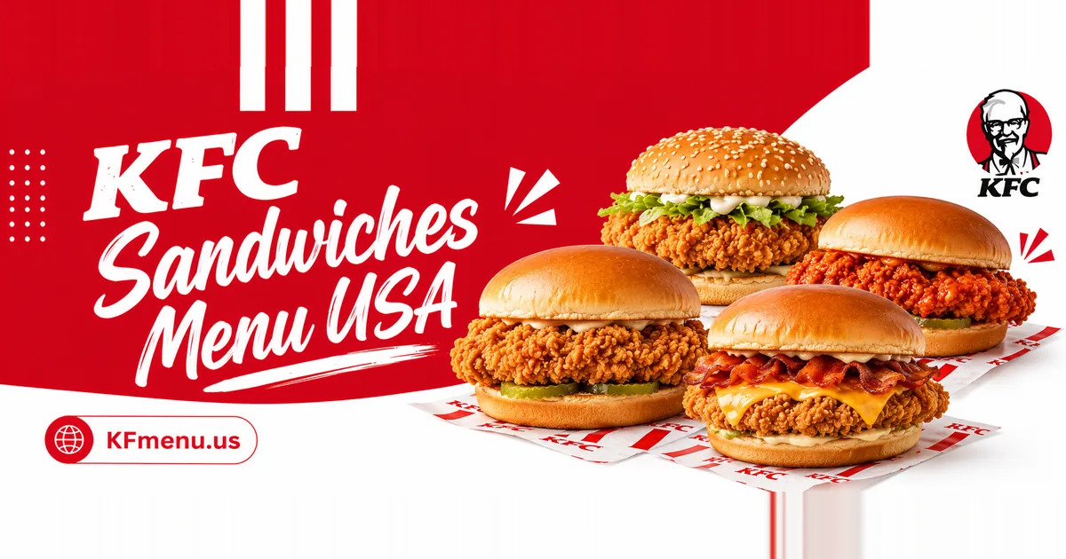 kfc sandwiches menu