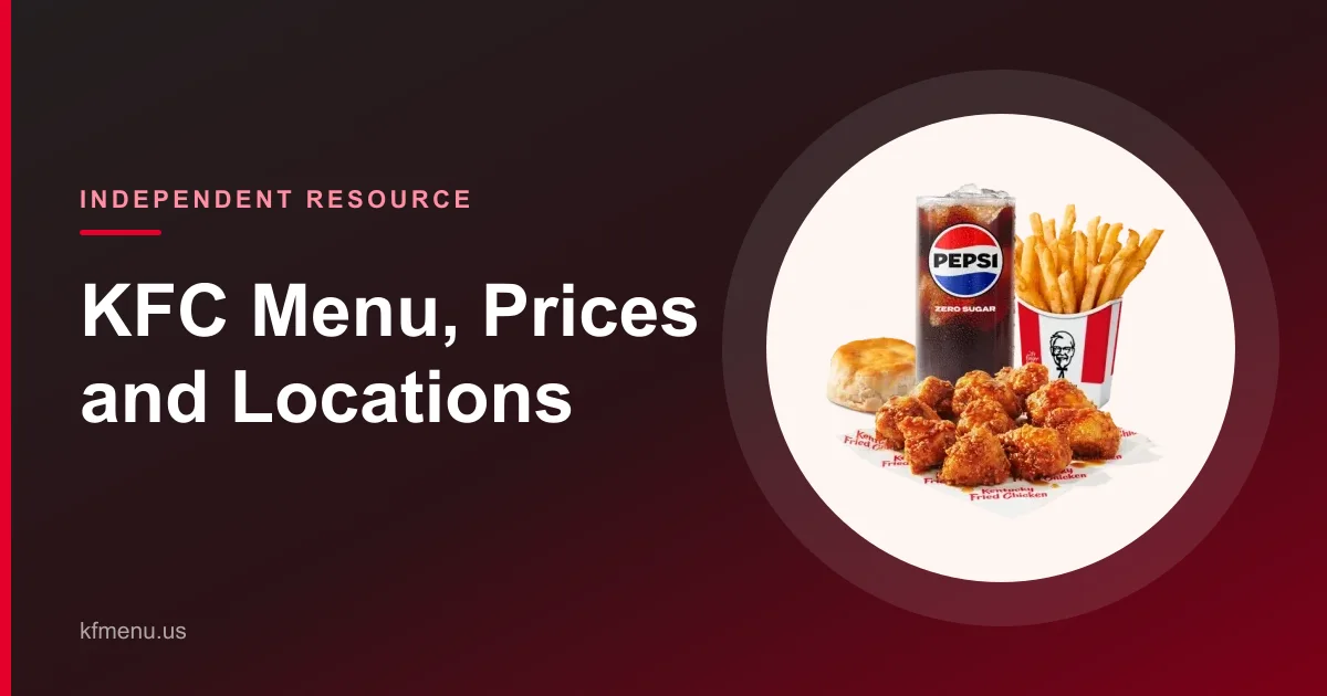 KFMenu.us independent KFC menu resource